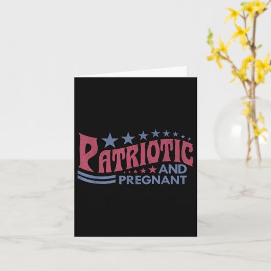 4th Of July Pregnancy Announcement Mama Patriotic カード (黄色い花)