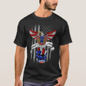 4th of July Red White and Blue Eagle Sunglasses US Tシャツ (正面)