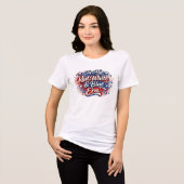 4th of July Red White and Blue Era トライブレンドTシャツ (正面全面)