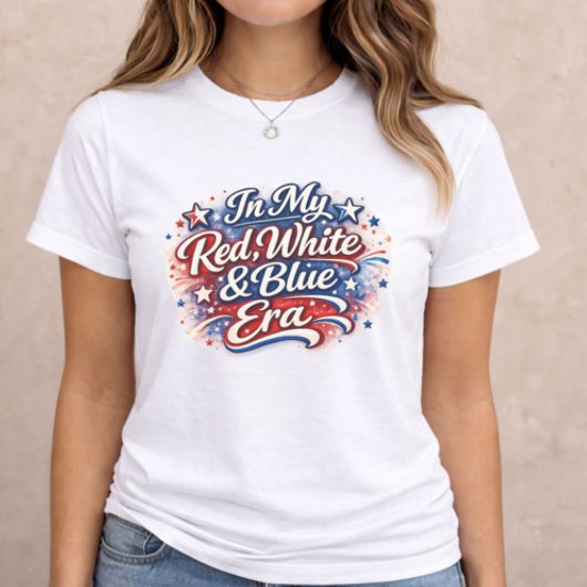 4th of July Red White and Blue Era トライブレンドTシャツ