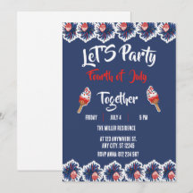 4th of July Red White Blue Fireworks Party 