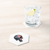 4th Of July Shirt For Women Men American Flag Skul ペーパーコースター (インサイチュ)