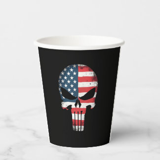 4th Of July Shirt For Women Men American Flag Skul 紙コップ