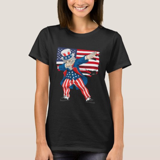 4th Of July Shirts For Kids Funny Dabbing Uncle Sa Tシャツ (正面)