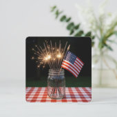 4th of July Sparklers and Flags 招待状 (スタンド正面)