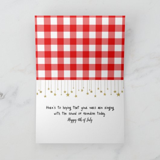 4th of July Sparklers and Flags In a Jar カード (内部)