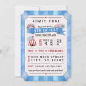 4th Of July Spectacular Ticket Invitation (Blue) 招待状 (正面)