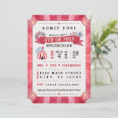 4th Of July Spectacular Ticket Invitation (Red) 招待状 (スタンド正面)