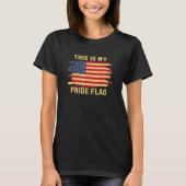 4th Of July This Is My Pride Flag USA American Pat Tシャツ (正面)