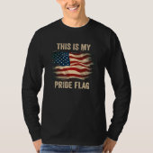 4th of July This Is My Pride Flag USA American Pat Tシャツ (正面)