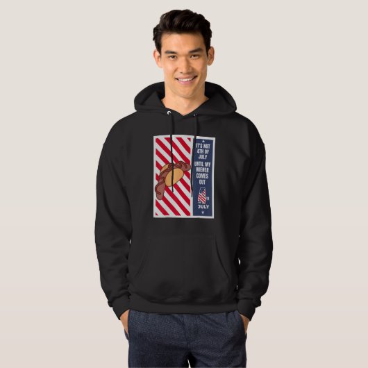 4th of July until my wiener comes out  4th of July パーカ (正面フル)