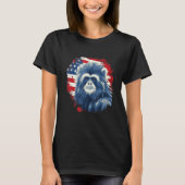 4th Of July US Flag Gibbon Tシャツ (正面)