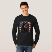 4th Of July US Flag Gordon Setter Dog Tシャツ (正面フル)