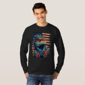 4th Of July US Flag Iguana 1 Tシャツ (正面フル)