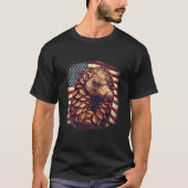 4th Of July US Flag Pangolin Tシャツ (正面)