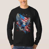 4th Of July US Flag Pigeon Tシャツ (正面)