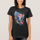 4th Of July US Flag Pigeon Tシャツ (正面)