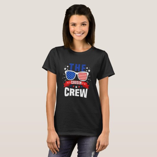 4th Of July Us Flag Popsicl The Cousin Crew 7 Tシャツ (正面フル)
