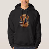 4th Of July US Flag Rhodesian Ridgeback Dog 1 パーカ (正面)