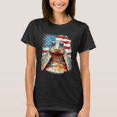 4th Of July US Flag Sea Turtle 1 Tシャツ (正面)