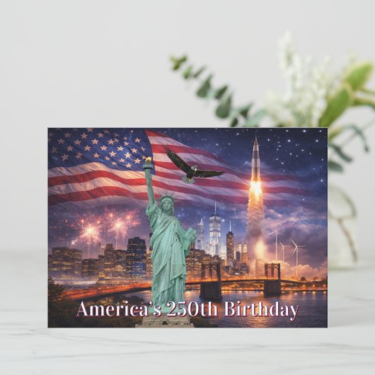 4th of July USA 250th Statue of Liberty Rocket 招待状 (スタンド正面)