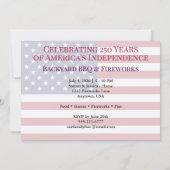 4th of July USA 250th Statue of Liberty Rocket 招待状 (裏面)