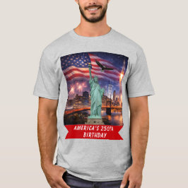 4th of July USA 250th Statue of Liberty Rocket Tシャツ
