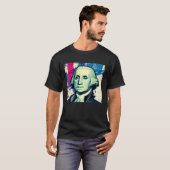 4th of July USA George Washington American Art On Tシャツ (正面フル)