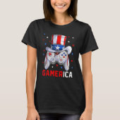4th Of July Video Game American Flag Uncle Sam Gam Tシャツ (正面)