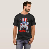 4th Of July Video Game American Flag Uncle Sam Gam Tシャツ (正面フル)