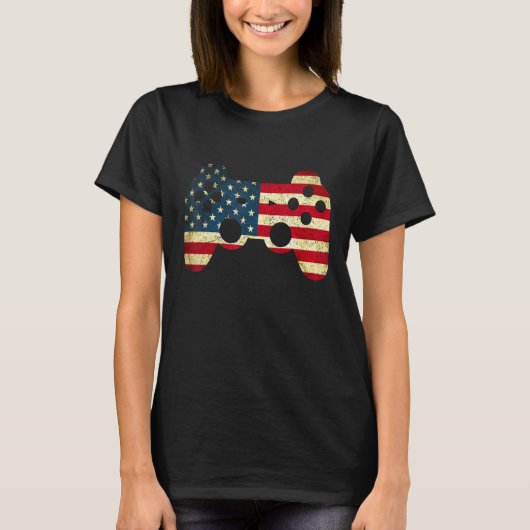 4th Of July Video Game Gamer Patriotic Tシャツ (正面)