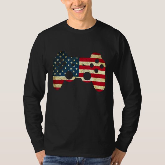 4th Of July Video Game Gamer Patriotic Tシャツ (正面)