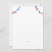 4th of July Watercolor 招待状 (裏面)