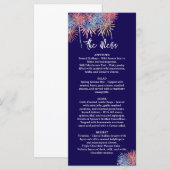 4th of July  Wedding Menu, Minimalist Menu メニュー (正面/裏面)