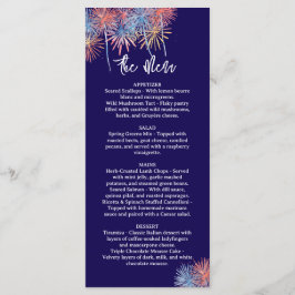 4th of July  Wedding Menu, Minimalist Menu メニュー