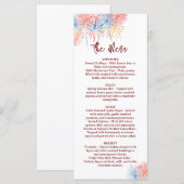 4th of July  Wedding Menu, Minimalist Menu メニュー (正面/裏面)