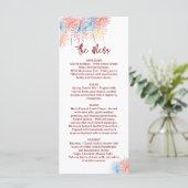 4th of July  Wedding Menu, Minimalist Menu メニュー (スタンド正面)