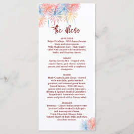4th of July  Wedding Menu, Minimalist Menu メニュー