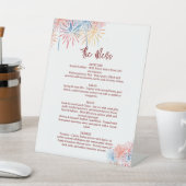 4th of July  Wedding Menu, Minimalist Menu 台座サイン (インサイチュ)