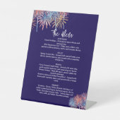 4th of July  Wedding Menu, Minimalist Menu 台座サイン (正面)