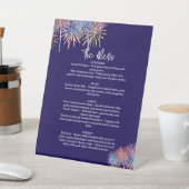 4th of July  Wedding Menu, Minimalist Menu 台座サイン (インサイチュ)