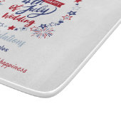 4th of July Wedding | Personalized Bride & Groom カッティングボード (角)