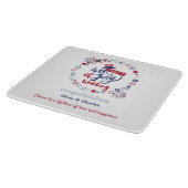 4th of July Wedding | Personalized Bride & Groom カッティングボード (角)