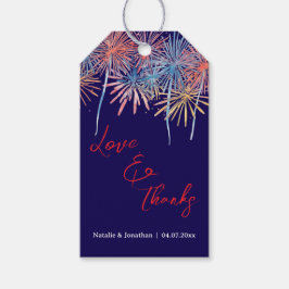 4th of july Wedding Thank You  ギフトタグ