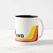 4WD 80sトラックストライプ ツートーンマグカップ (正面右)