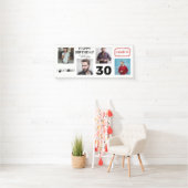 4xフォトコラージロックダウンハッピーバースデー 横断幕 (インサイチュ)