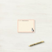 4x3ポスト・イットのパッドの机からの独身のなツノメドリ ポストイット (デスク上)