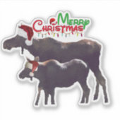 4x4のカスタムムースのクリスマスのシールをカット シール (正面)