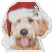 4x4カスタムのクリスマスのステッカーをカット黄金 シール (正面)