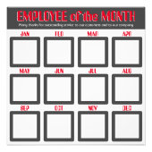 4x4フォトオフィスのディスプレイの月の従業員 フォトプリント            (正面)